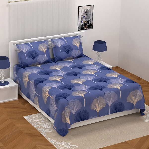 Petals Printed Fitted Double Bedsheet