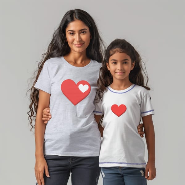 Piece Of My Heart Mom And Me T-shirt Combo