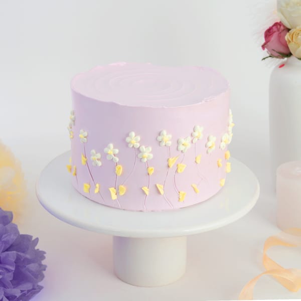 Pink Fleurs Cake (1 Kg)