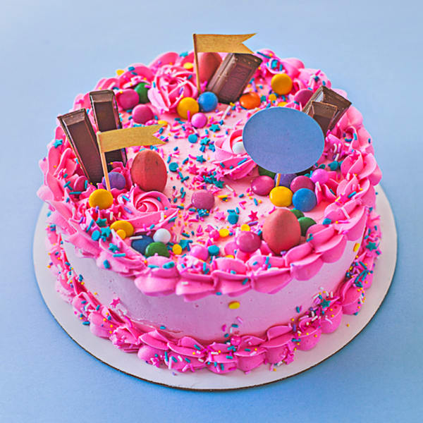 Pink Party Popper Cake (1 Kg)