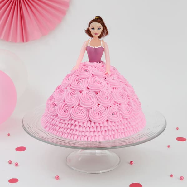 Pink Rose Dress Barbie Cake (3.5 Kg)