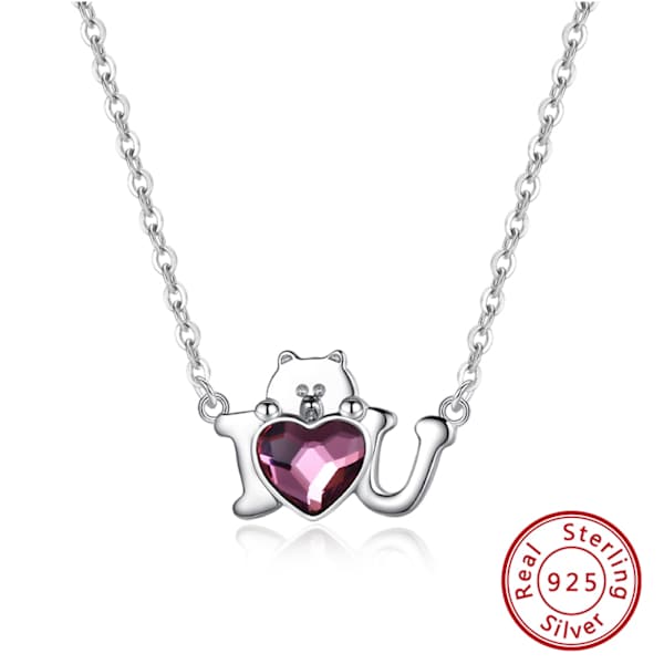 Pink Swarovski Heart Pendant