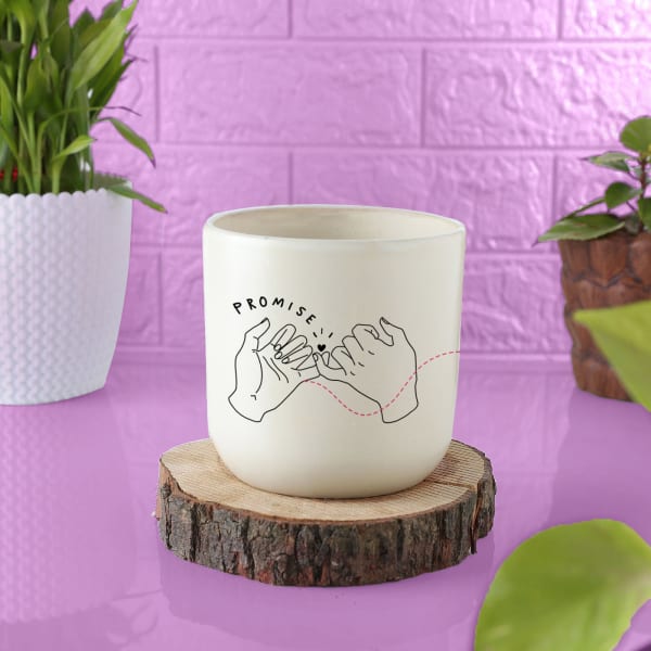 Pinky Promise Personalized Planter