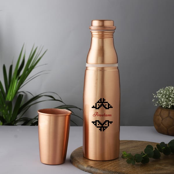 Pixel Prints Personalized Copper Water bottle
