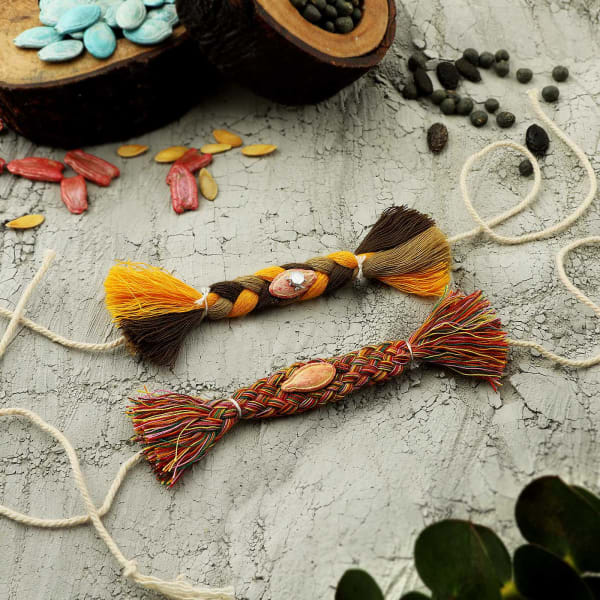 Plaited Seed Rakhi (Set if 2)