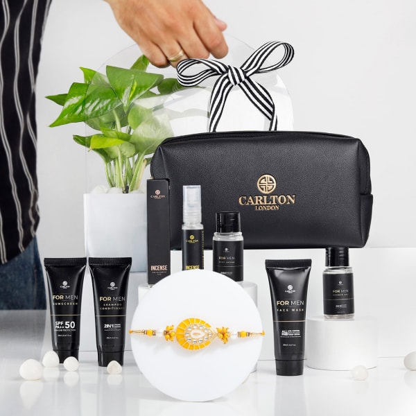 Premium Men's Grooming Essentials And Rakhi Hamper