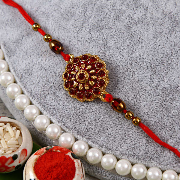 Premium Stone Rakhi: Gift/Send Rakhi Gifts Online L11036061 |IGP.com