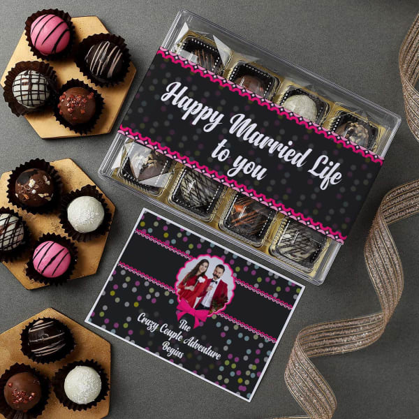 Premium Truffles Wedding Gift Box With Personalized Card (Box of 12)