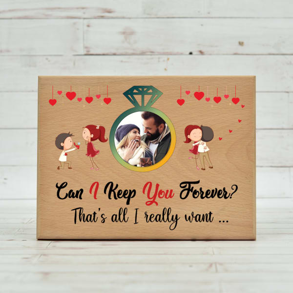 Proposal of Love Personalized Wooden Photo Frame