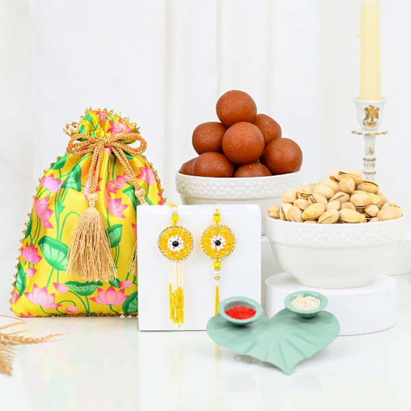 Protective Vibes Bhaiya Bhabhi Rakhi Hamper