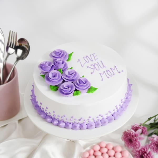 Purple Passion I Love You Mom Cake (Half Kg)
