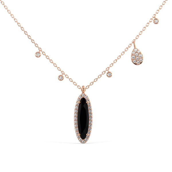 Queen of Black Diamond Silver Pendant Necklace