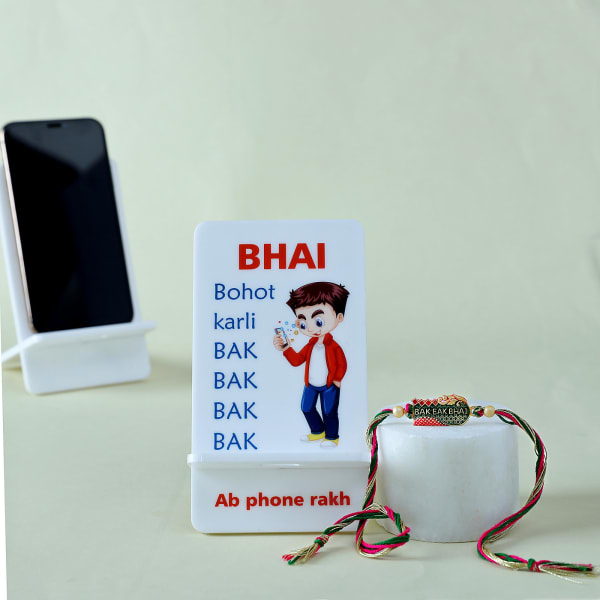 Quirky Meena Rakhi With Phone Stand