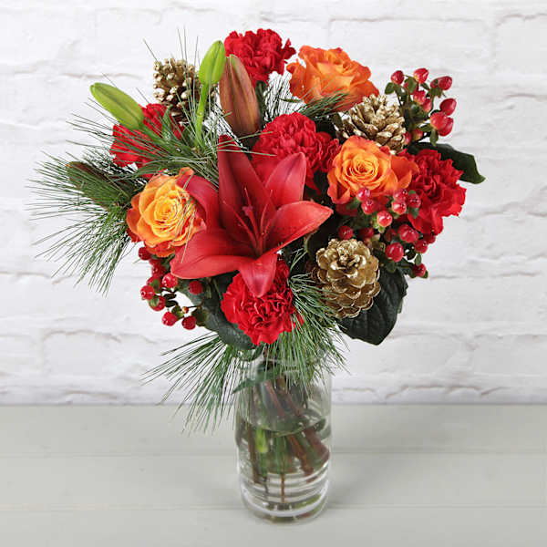 Radiant Christmas Hand-Tied Arrangement