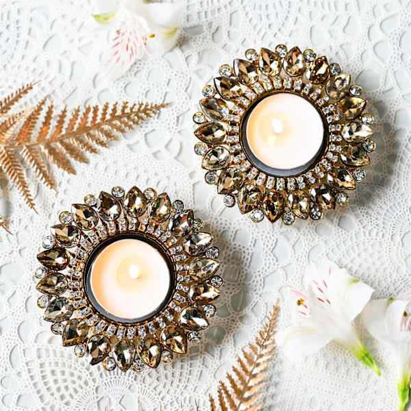 Radiant Jyoti Chakra Diyas - Set Of 2