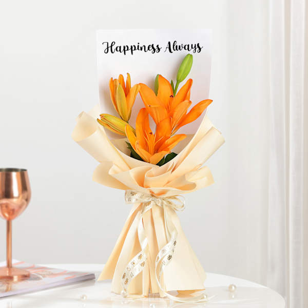 Radiant Lilies Happiness Bouquet