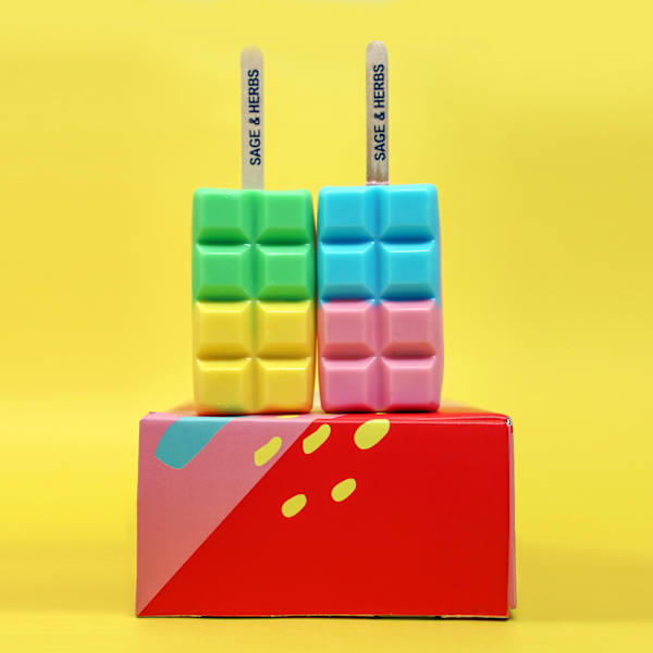Rainbow Popsicle Soap - Set Of 2