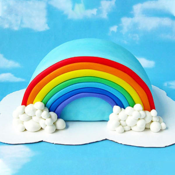 Rainbow Shaped Fondant Cake (3 Kg)