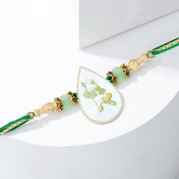 Rakhi with Natural Flowers & Resins