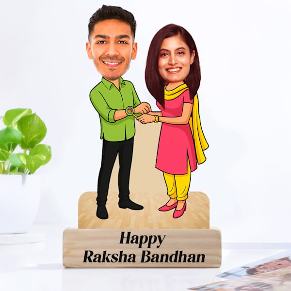 Raksha Bandhan Personalized Acrylic Caricature