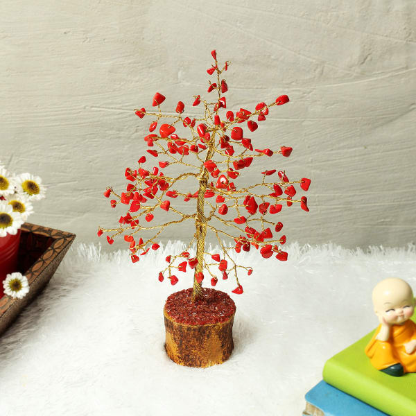 Red Color Stone Wishing Tree