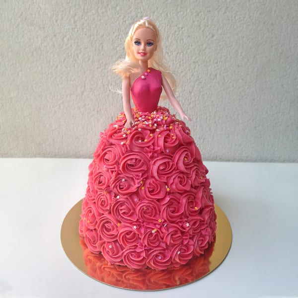 Red Rose Dress Barbie Cake (2.5 Kg)