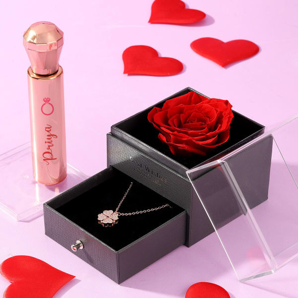 Red Rose Personalized Gift Set