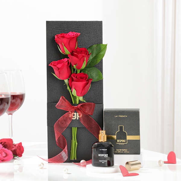 Red Roses And Bespoke Bliss Gift Combo