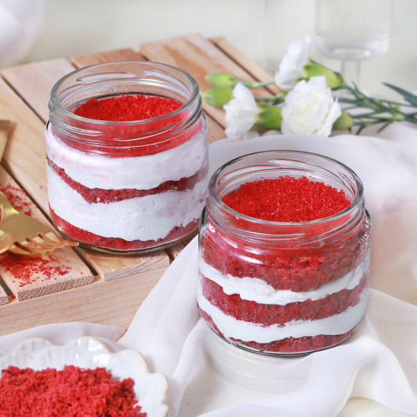 Red Velvet Jar Cake (Set of 2)