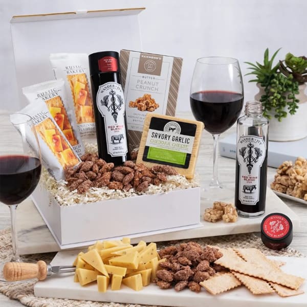 Red Wine And Cheese Gift Box