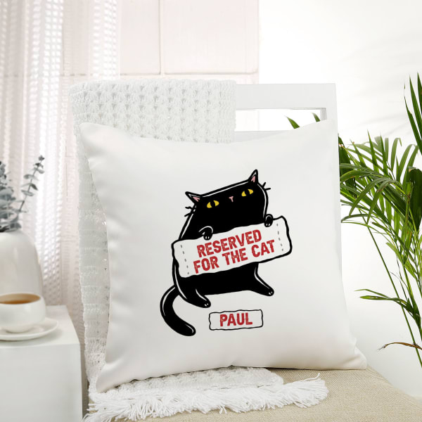 Reserved For The Cat Personalized Cushion
