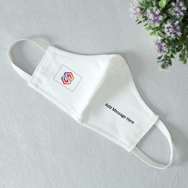 Reusable 3 Ply Face Mask - Customized with Logo and Message