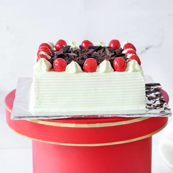 Order Rich Black Forest Square Cake 1 Kg Online at Best Price, Free