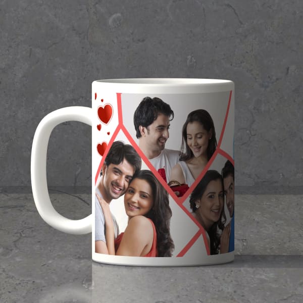 Romantic Collage Personalized White Mug