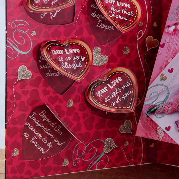 romantic quotes greeting card with love you chocolate