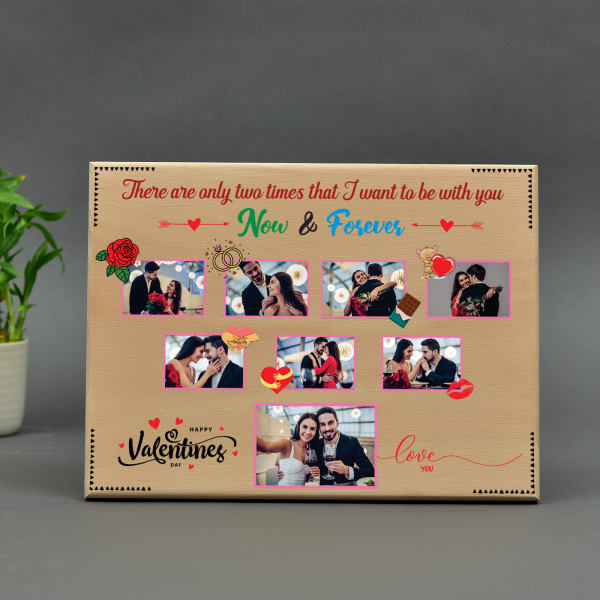 Romantic Valentine Week Special Personalized Wooden Photo Frame