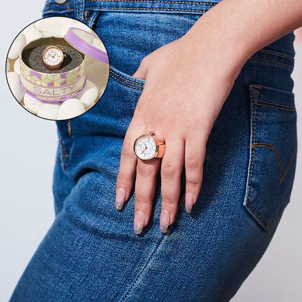 Rose Gold Finger Watch