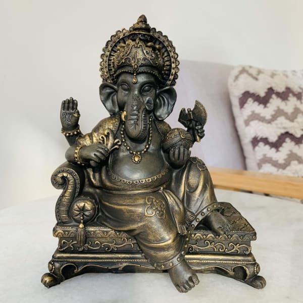 Royal Hand Painted Sitting Ganesha Idol