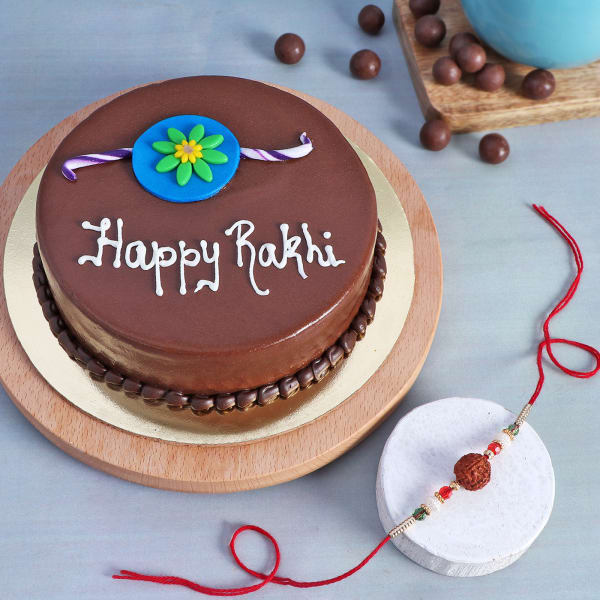 Rudraksh Rakhi With Chocolate Cake (Half kg)
