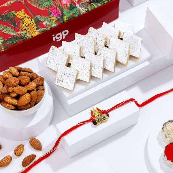 Rudraksh Trishul Rakhi Hamper