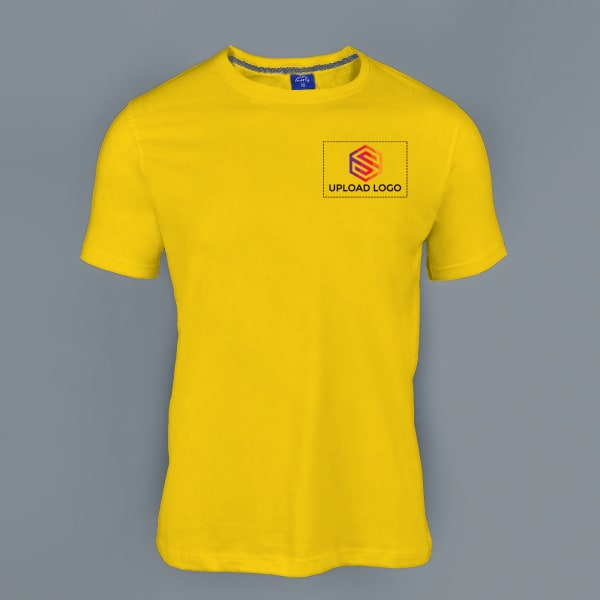 Ruffty Crew Neck Cotton T-shirt for Men (Sunflower)