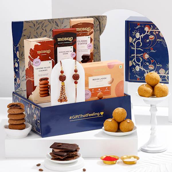 Sacred Bhaiya Bhabhi Rakhi And Sweets Hamper