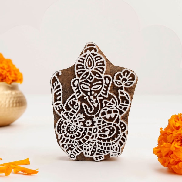 Sacred Eco-Friendly Wooden Ganesha Ji Idol