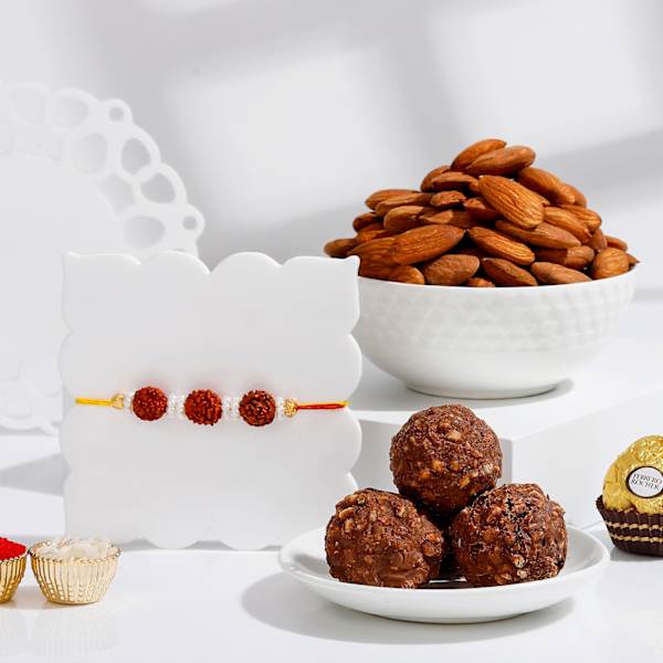 Sacred Rudraksha Rakhi Hamper