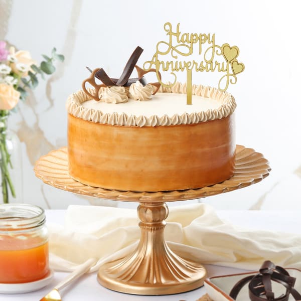 Salted Caramel Drizzle Anniversary Cake (1 Kg)