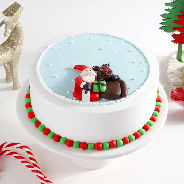 Santa's Love Semi Fondant Cake (1kg)