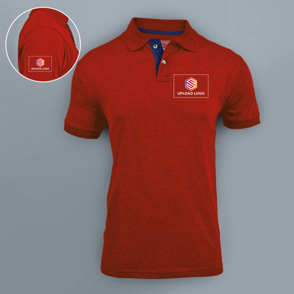 Santhome Highlander Cotton Polo T-shirt for Men(Red)