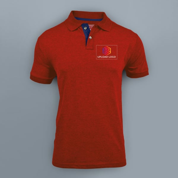 Santhome Highlander Cotton Polo T-shirt for Men(Red)
