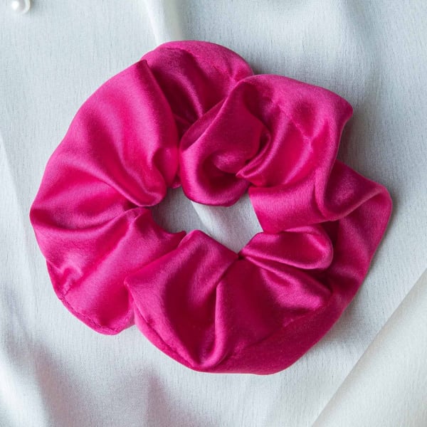 Satin Scrunchie - Hot Pink