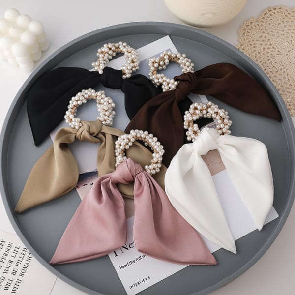 Buy/Send Scrunchie With Scarf Pearl Set Of 2 Online | IGP | JVS1235319